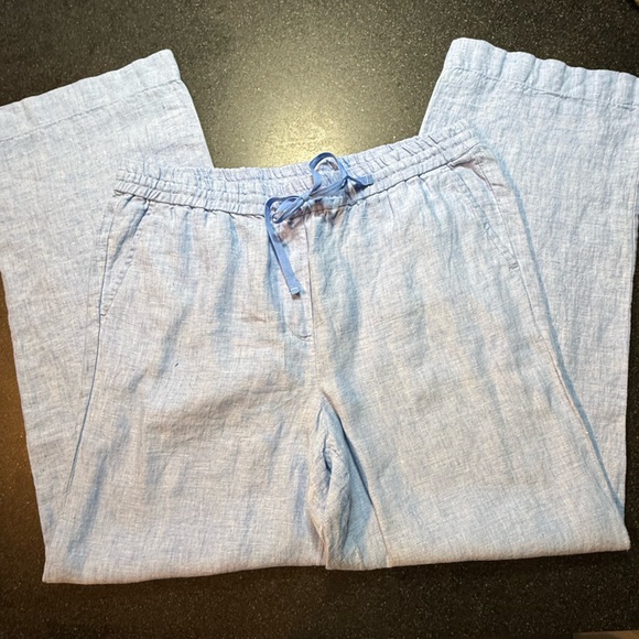 Talbots Women’s Wide Leg 100%  Linen Pants Size Large New With Tags - Picture 2 of 5